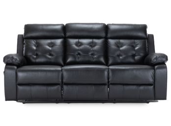 Berkeley Black Leather Match Power Sofa
