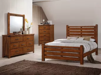1022 Logan Dresser/Mirror/Queen -Bed/Chest - 1022LNQC