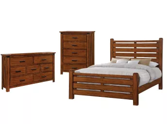 1022 Logan Dresser/Queen -Bed/Chest - 1022LN3P