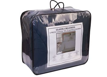 3 Piece Queen Solid Comforter Set - COMFQN00