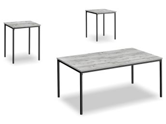 Grey/Metal 3 Pc. Table Set