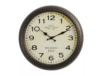 Antique Brown 16" Diameter Wall Clock - 9080AB00