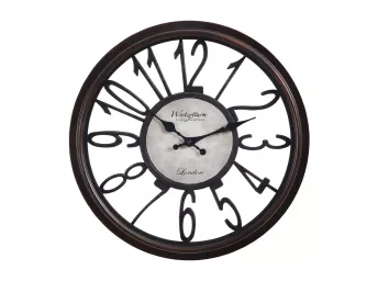 Antique Brown 16" Diameter Wall Clock - 9084AB00