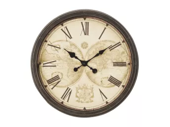 Antique Brown 20" Diameter Wall Clock - 9048AB00