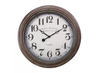 Antique Brown 20" Diameter Wall Clock - 9049AB00