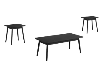 Black 3 Pc. Table Set (All-in-One Box) - 7854BK30
