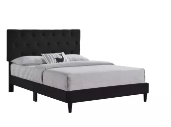 Black Tufted Platform King Bed - 2106BK3K