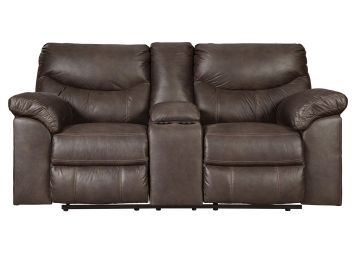 Boxberg Teak Reclining Loveseat w/Console - 3380BT02