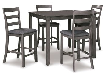 Bridson Grey Counter Height 5-Piece Dinette Set - 0383BG50
