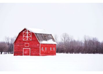 Bright Red Barn 30 x 40 Print - SF743040