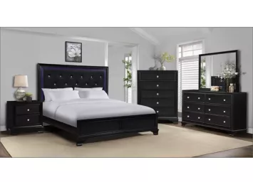 Brooklyn Black 5-Piece Queen Bedroom Set - 1103BB5Q