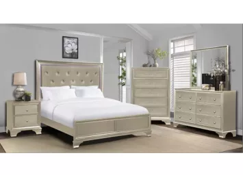 Brooklyn Champagne Queen 7-Piece Bedroom Set - 1103BC7Q
