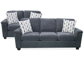 Cameron Smoke Sofa and Loveseat Set - 0020CS20