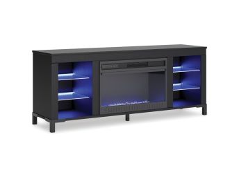 Cayberry Black 60" TV Stand Fireplace - 2721CB00