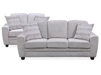 Clive Sky Sofa and Loveseat Set - 0040CS20