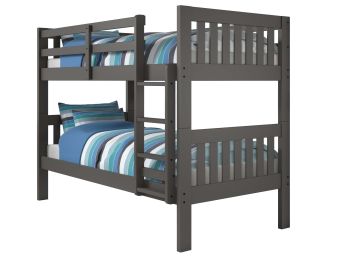 Dark Grey Twin over Twin Bunkbed - 1010DG3T