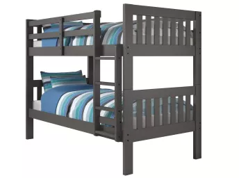Dark Grey Twin/Twin Bunkbed Complete - 1011DG3T