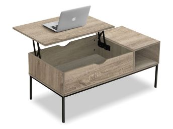 Dark Taupe 42 inch Lift Top Coffee Table - 3806DT01
