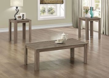 Dark Taupe Reclaimed Look 3-Piece Table Set - 7912DT30
