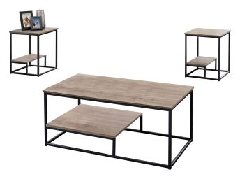 Dark Taupe Shelf 3-Piece Table Set - 7960TS30