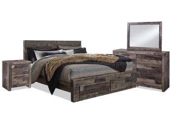 Derekson Gray 7-Piece King Storage Bedroom Set - 0200DG7K