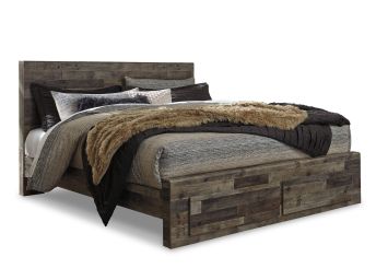 Derekson Gray King Storage Bed - 0200DG4K