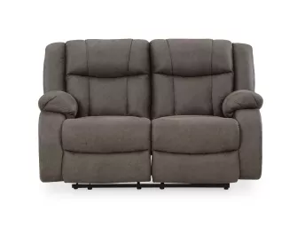 First Base Gunmetal Reclining Loveseat  - 6880FG02