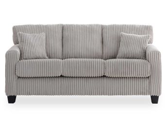 Fluffy Light Gray Sofa - 0350FG03