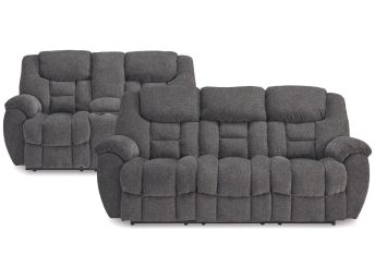 Foreside Charcoal Motion Sofa & Loveseat - 3810FC20