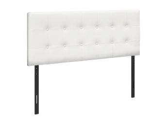 Full White Leather Look Headboard - 6002WHF3