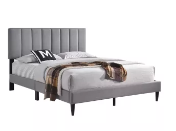 Grey Channel Full Platform Bed - 2107GY3F