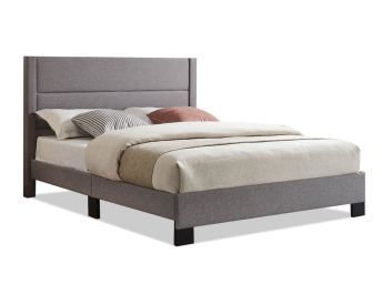 Grey Fabric Queen Bed Complete - 2175FA3Q
