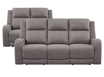 Hyde Park Granite Power Reclining Sofa & Loveseat - 7121HG20