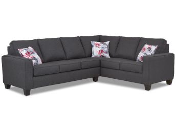 Jitterbug Gunmetal 2-Piece Sectional - 0333JG20