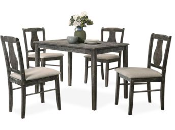 Kaylee Weather Grey 5-Piece Dinette Set - 0200KG50