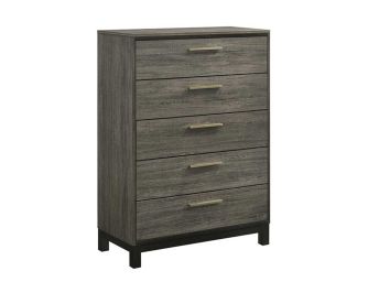 Langley Grey 5 Drawer Chest - 0340LG04