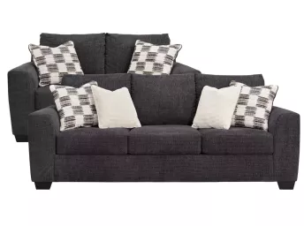 Loreo Ebony Sofa & Loveseat Set - 6310LE20