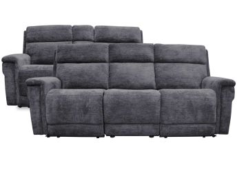 Lucie Charcoal Reclining Sofa & Loveseat Set - 7069LC20