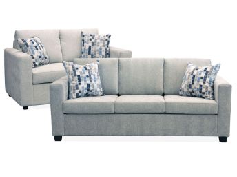 Naples Platinum Sofa & Loveseat Set - 2549NP20