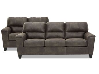 Navi Smoke Sofa/Loveseat Set - 9400NS20