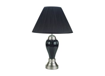 Porcelain Black/Brushed Nickel  Lamp - 6115BK15