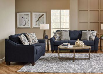 Prelude Navy Sofa and Loveseat - 4330PN20