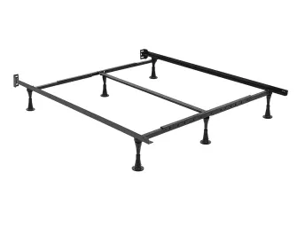 Queen- King Adjustable Metal Bed Frame with Center Support - 0057QK00