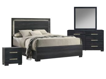 Raya Charcoal 6-Piece Queen Bedroom Set - 0578RC6Q