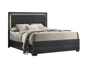 Raya Charcoal Complete Queen Bed  - 0578RC3Q