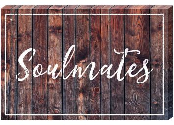 Soulmates Brown 24x36 Script Print - SF102436