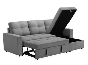 Stone Grey Storage Sleeper Sectional - 1495SG20