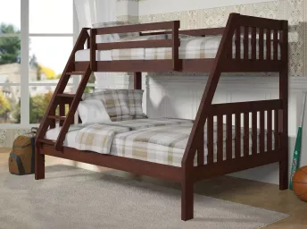 Twin/Full  Cappuccino Bunk Bed - 1018CA40