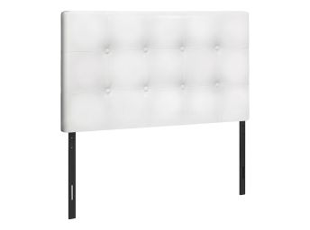 Twin White Leather Look Headboard - 6002WHT3