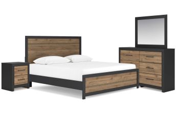 Vertani Black & Honey 6-Piece King Bedroom - 2073VB6K